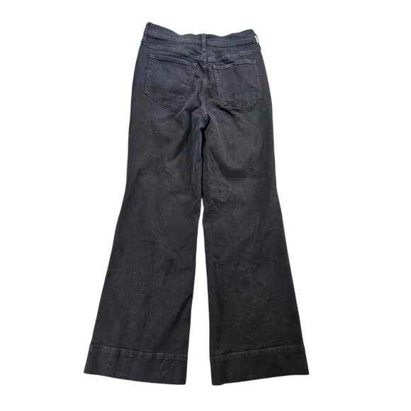 J. Crew Denim Trouser In 1996 Semi-stretch Black Wash Wide Leg Jeans sz 27 - Picture 3 of 12